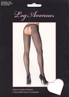 Leg Avenue Netzstrumpfhose Schritt offen Fishnet